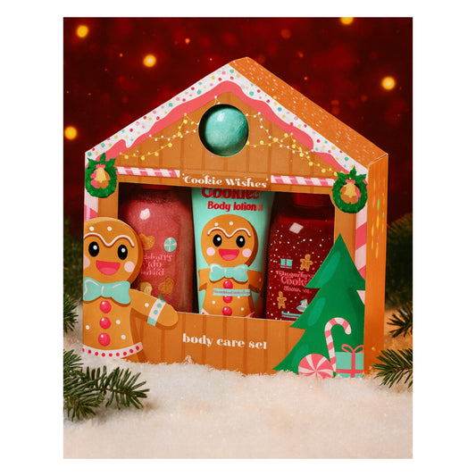 „Gingerbread Cookie“ Kalėdinis kosmetikos rinkinys – rinkinys kūno priežiūrai