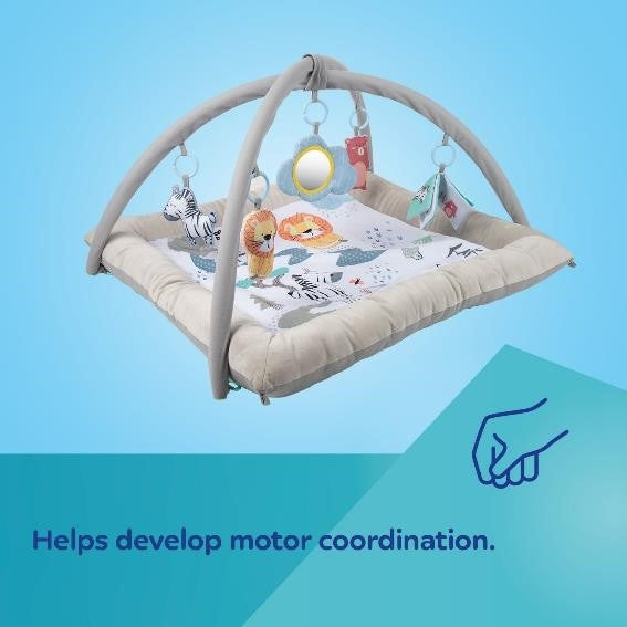CANPOL BABIES minkštas mokomasis žaidimų kilimas su arkomis, 0+ mėn., SAFARI