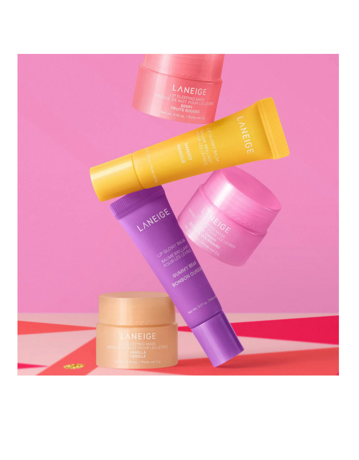 LANEIGE „Midnight Minis Set“ – miniatiūrinių lūpų priežiūros produktų rinkinys