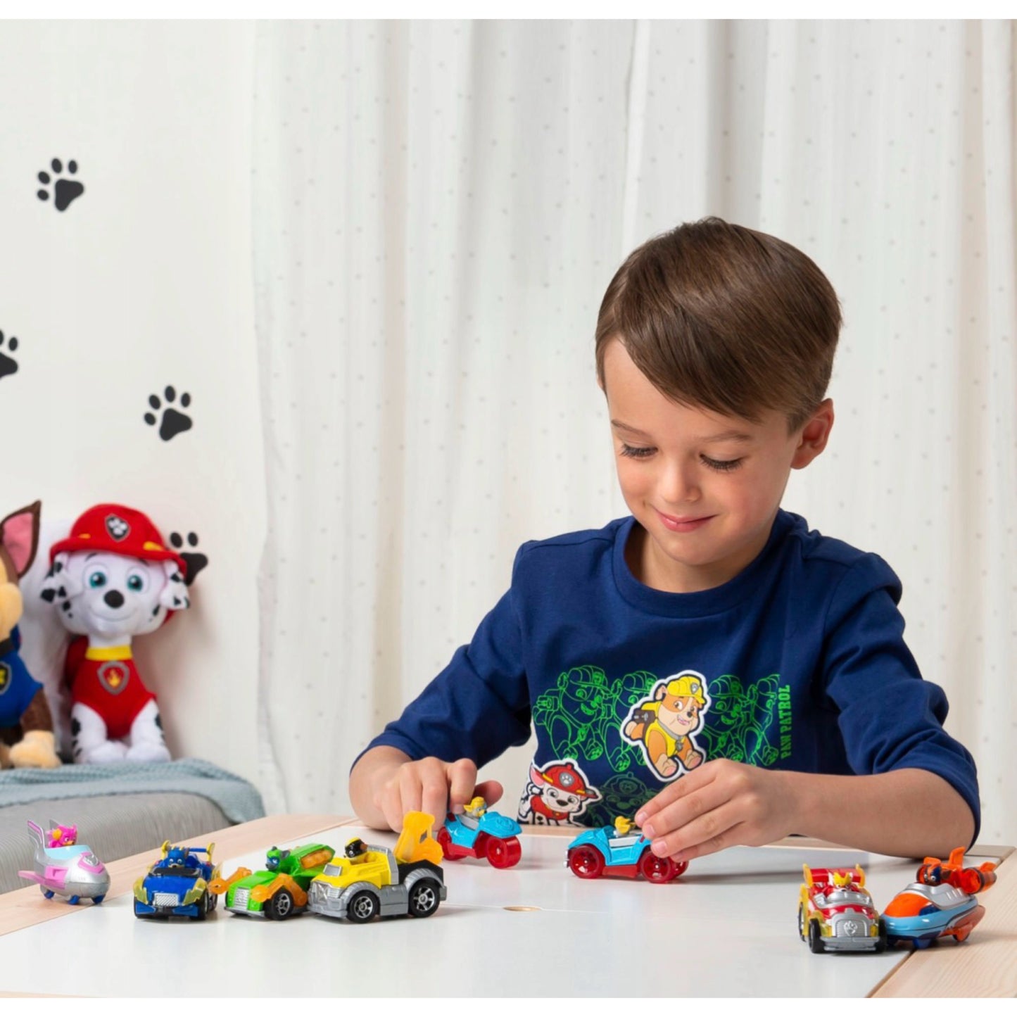 „Paw Patrol“ Mighty Pups 8 metalinių transporto priemonių rinkinys