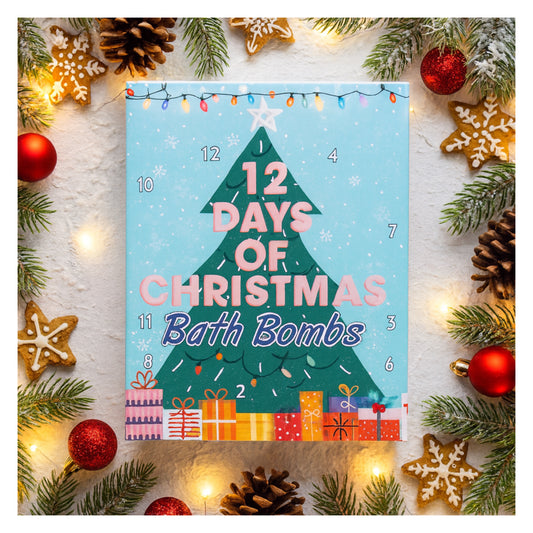„12 Days of Christmas“ - Kalėdinis advento kalendorius su burbulinėmis vonios bombomis