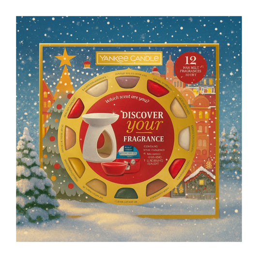 Yankee Candle „Discover Your Fragrance” rinkinys su aromalampa ir 12 vaško kvapais