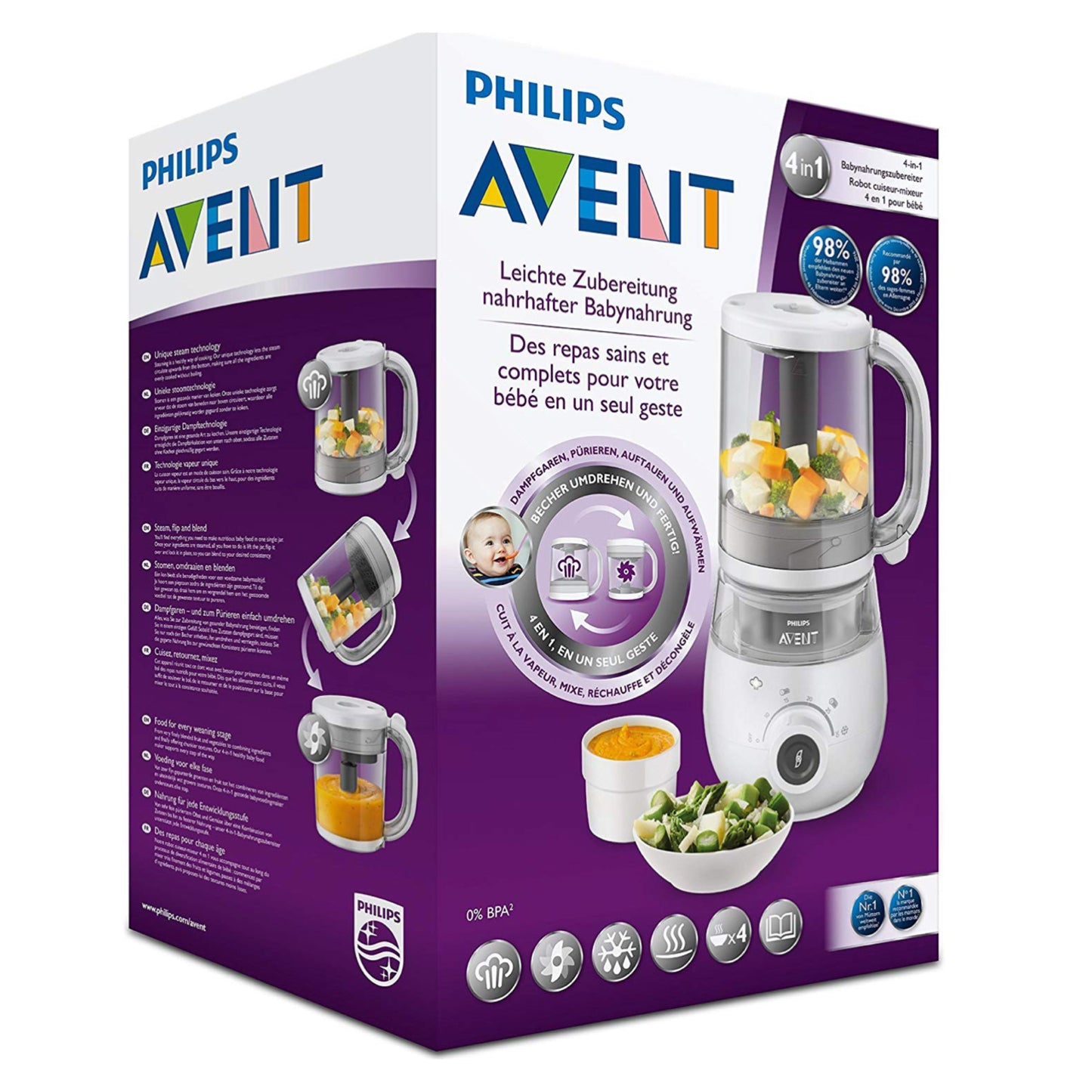 PHILIPS AVENT garintuvas trintuvas 4in1 SCF8883/01
