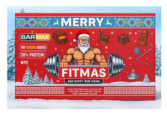 FITMAS Kalėdinis Kalendorius Sportuojantiems – 24 Šokoladai su Baltymais