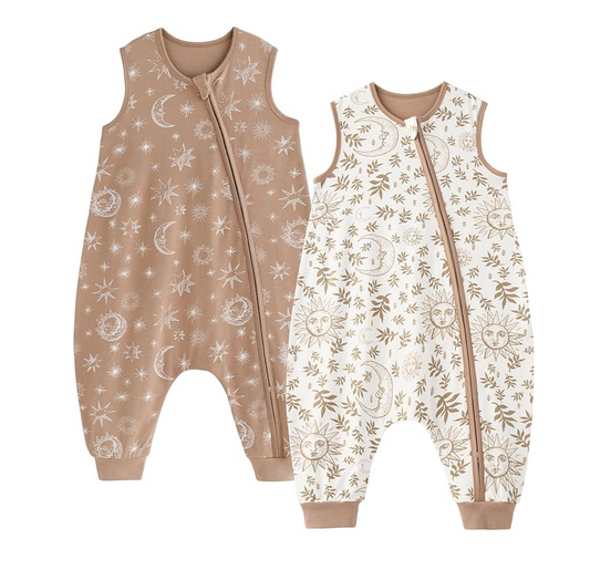 „Unnivoll“ kūdikių medvilninis miegmaišis su kojelėmis, 2vnt., 1.0 TOG