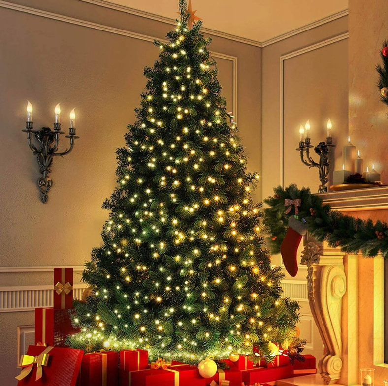 Kalėdinės LED lemputės eglutei – 500 LED, 32,7 m, šiltai balta šviesa