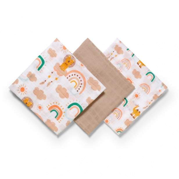 BabyOno cotton diapers 3 pcs. brown 348/08