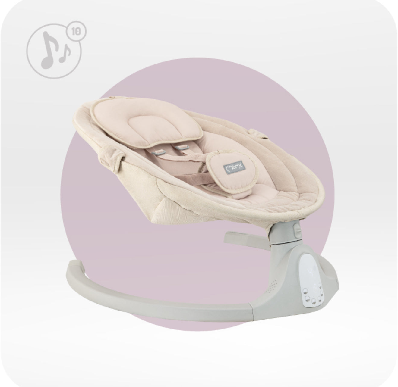 MoMi KENANI SAND elektrinis gultukas-supynė su Bluetooth