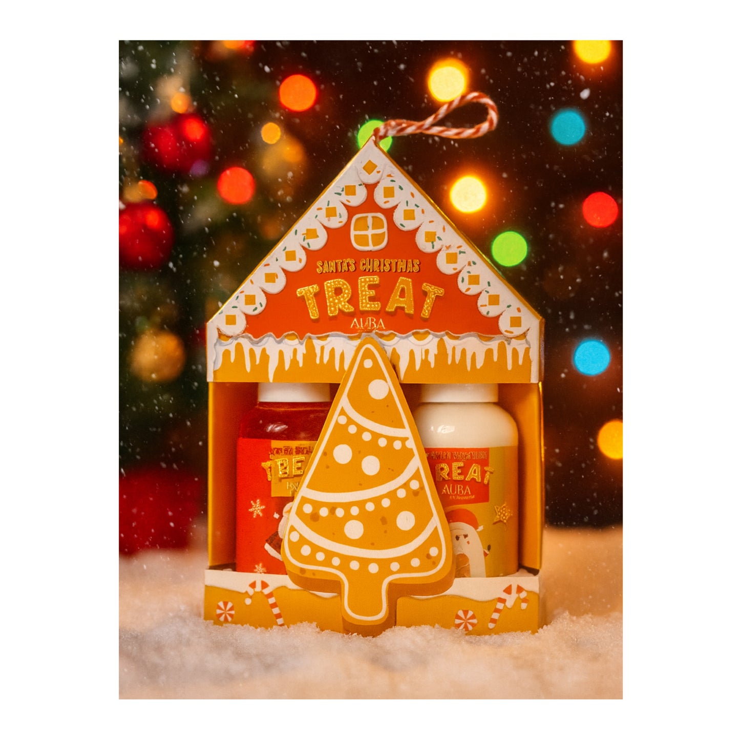 “Gingerbread House” - Kalėdinis kosmetikos rinkinys – imbierinio sausainio aromato
