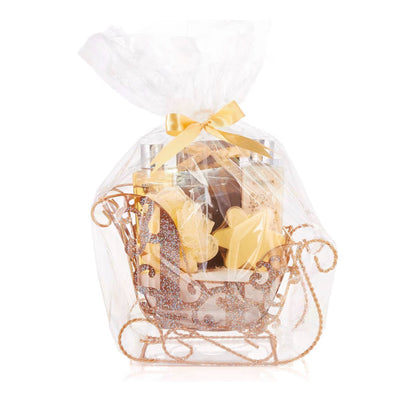 „Vanilla Christmas“ 6 dalių kalėdinis SPA rinkinys dekoratyvinėse rogutėse