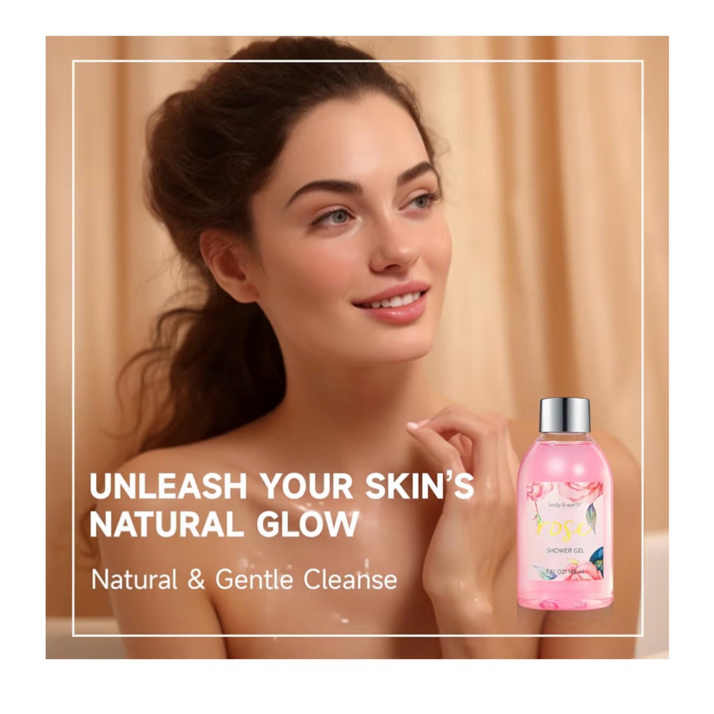 SPA dovanų dėžutė – 6 dalių kūno priežiūros rinkinys rožių aromato