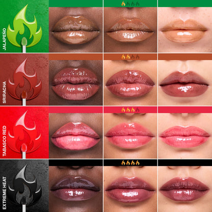 SEPHORA COLLECTION OUTRAGEOUS PLUMP VOLUME x TABASCO – 4 atspalvių rinkinys