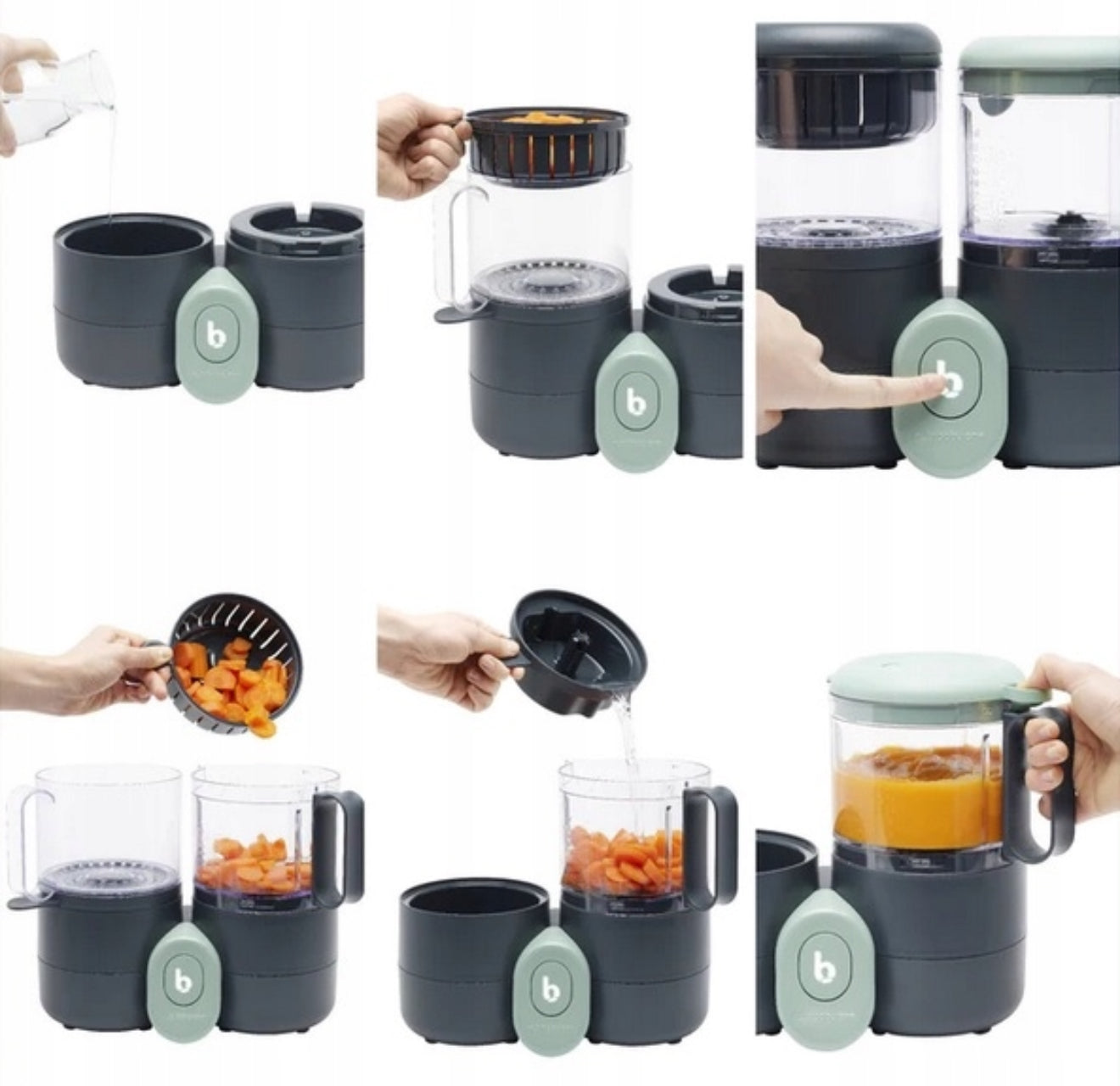 Babymoov Nutribaby One 4in1 kūdikių maisto ruošimo virtuvinis kombainas