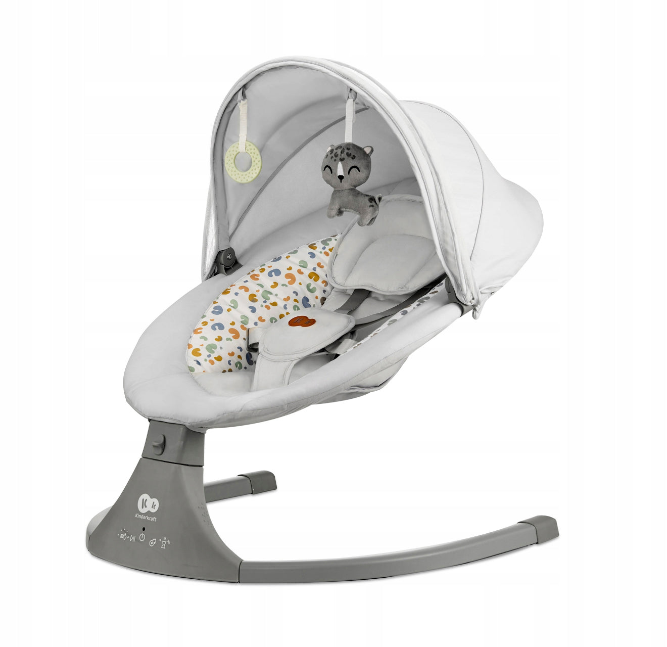 Kinderkraft LUMI 2 - Elektrinis kūdikio gultukas–supynė su pulteliu ir „Bluetooth“