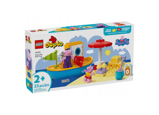 LEGO® DUPLO® Peppa Pig – Pasiplaukiojimas Laiveliu ir Paplūdimio Rinkinys