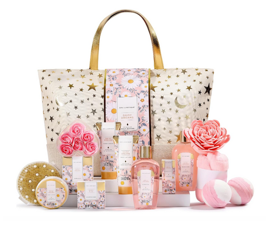 SPA LUXETIQUE moterų kosmetikos rinkinys – 15 dalių vonios ir SPA dovanų rinkinys su talpia rankine