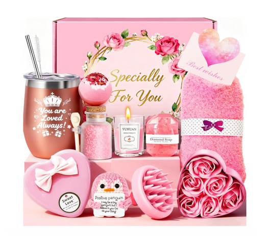 Romantiškas dovanų rinkinys moterims - namų SPA ir poilsis