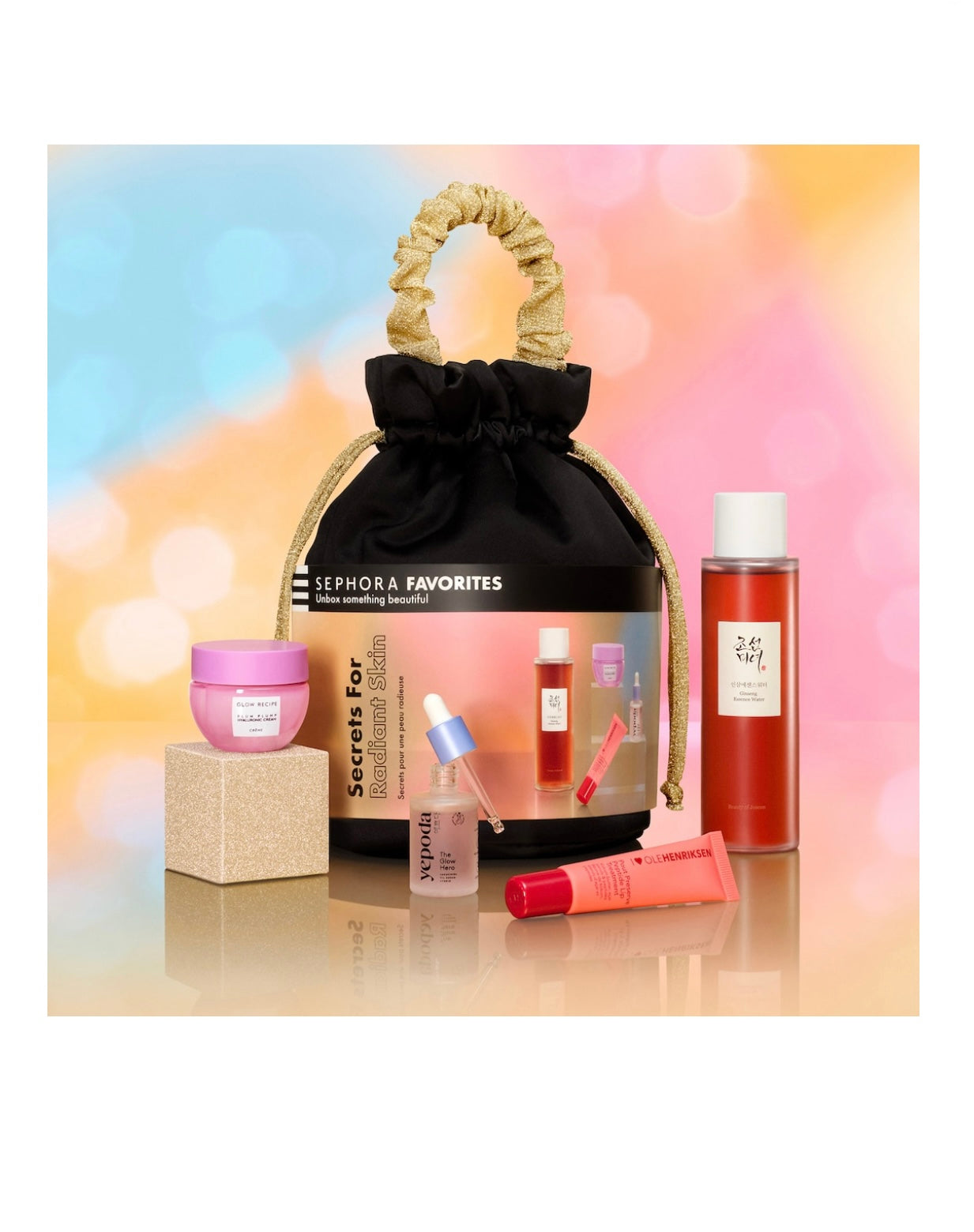 Sephora Favorites „Secrets for Radiant Skin“ – veido odos priežiūros dovanų rinkinys