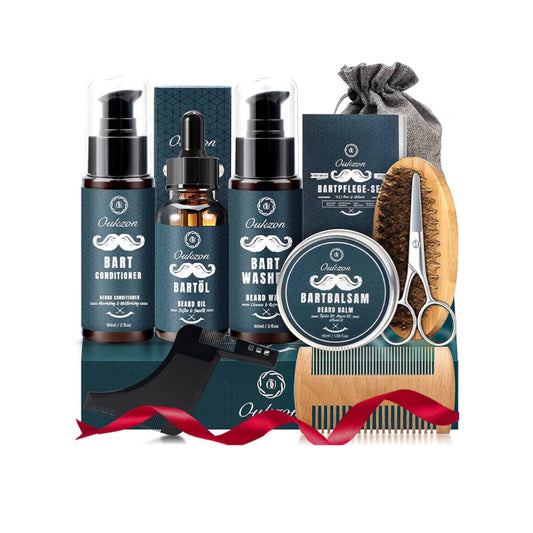 Premium 10-in-1 Barzdos Priežiūros Dovanų Rinkinys Vyrams