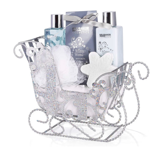 „Vanilla Christmas“ 6 dalių kalėdinis SPA rinkinys dekoratyvinėse rogutėse