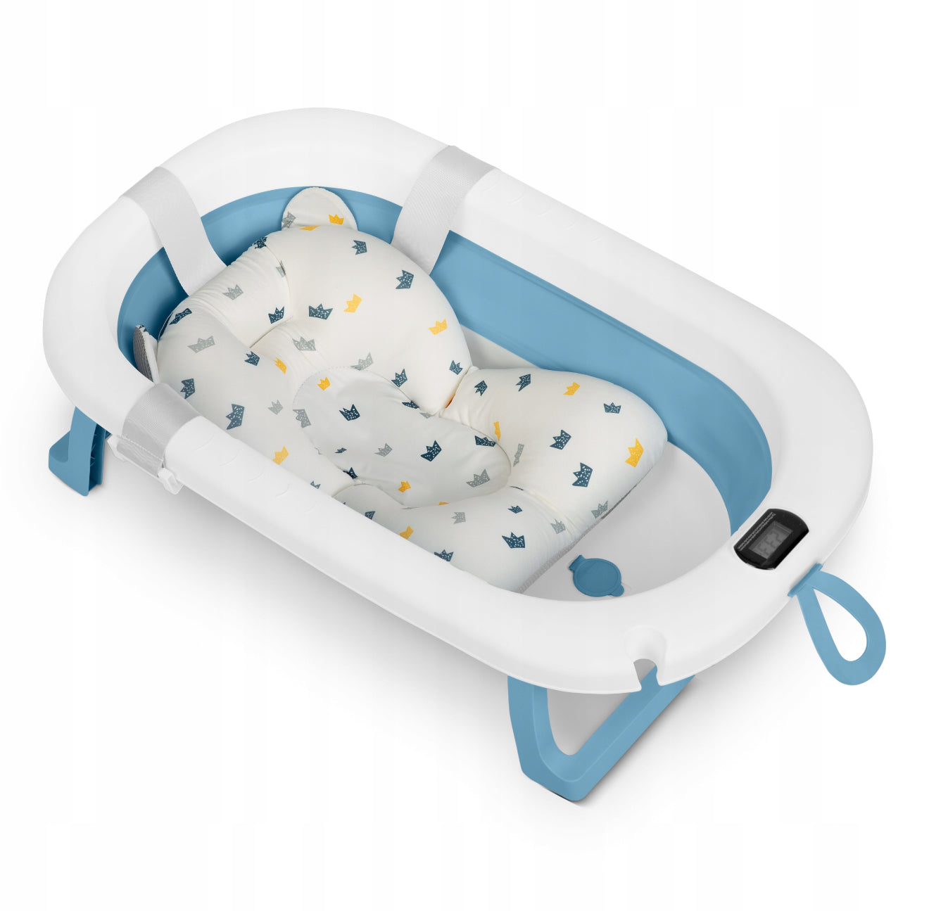 RicoKids - Foldable baby bath with LCD thermometer and soft liner