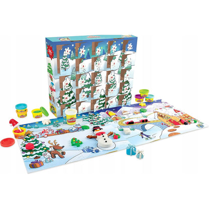 Play-Doh Kalėdinis advento kalendorius su plastilinu – 24 siurprizai vaikams