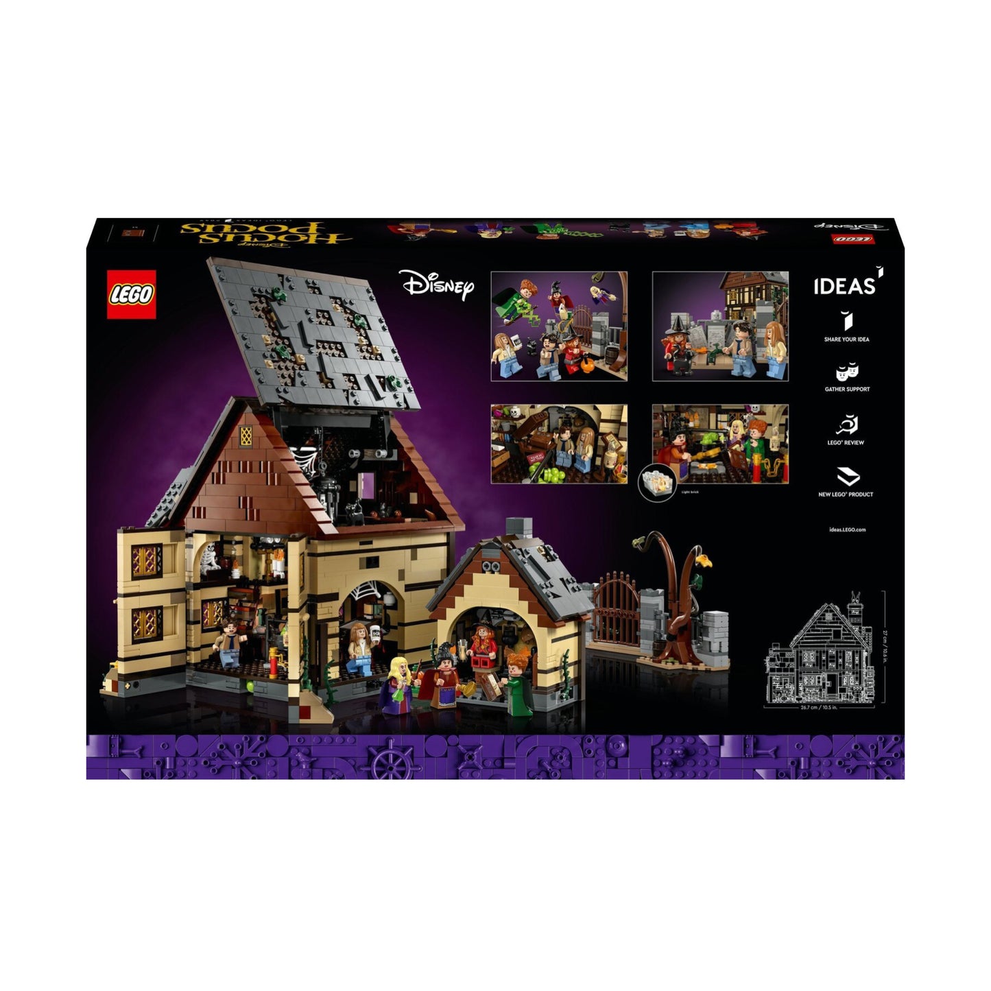 LEGO® Ideas „Disney“ Fokus Pokus“: Sandersonų seserų namas 21341