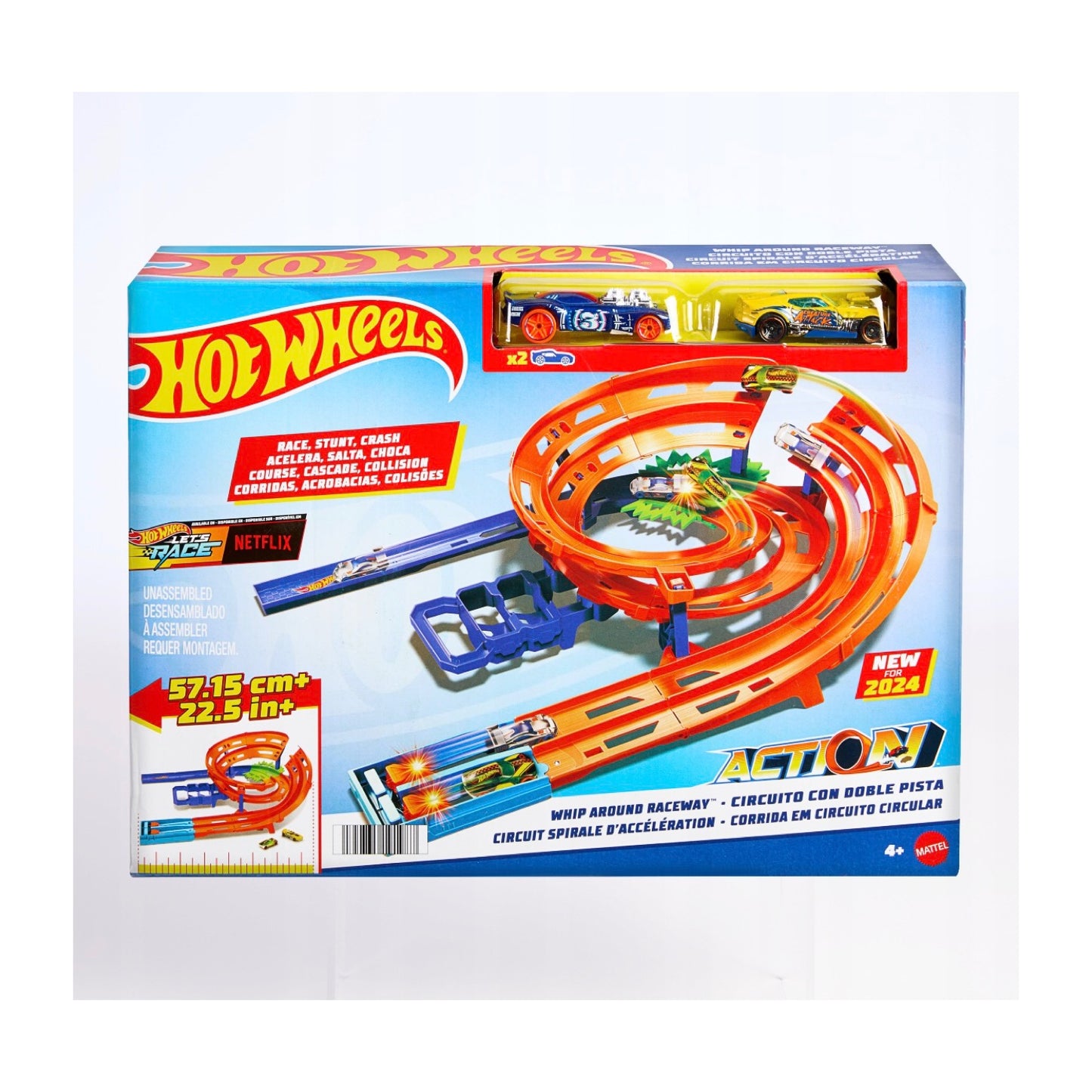 Hot Wheels „Twisted Loop“ lenktynių trasa su 2 automobiliais