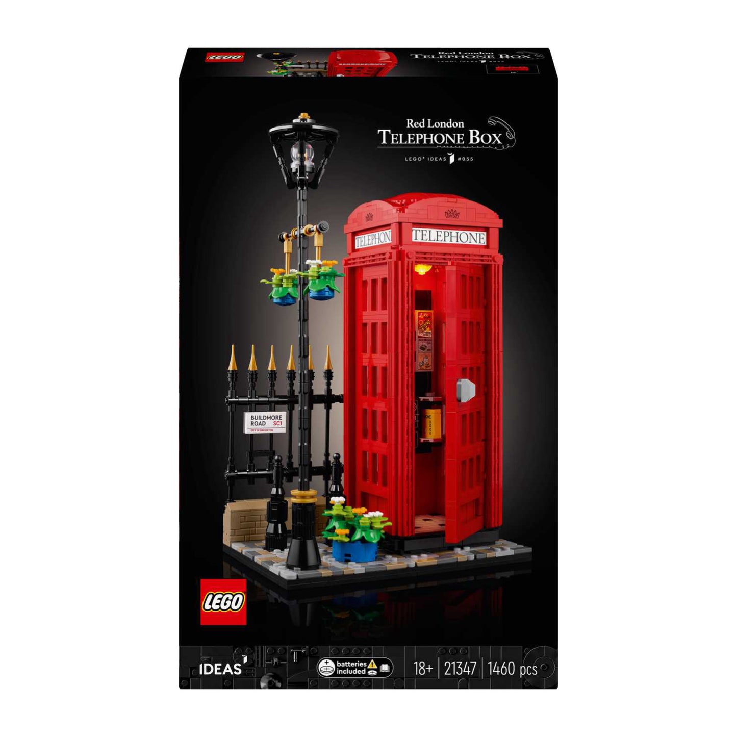 LEGO® Ideas Raudonoji Londono telefono būdelė 21347
