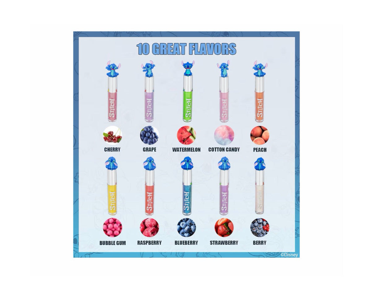 Disney Stitch lūpų blizgių rinkinys vaikams – 10 vnt