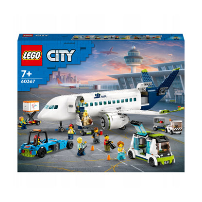 LEGO City Keleivinis lėktuvas – orlaivio rinkinys su oro uosto transportu ir figūrėlėmis