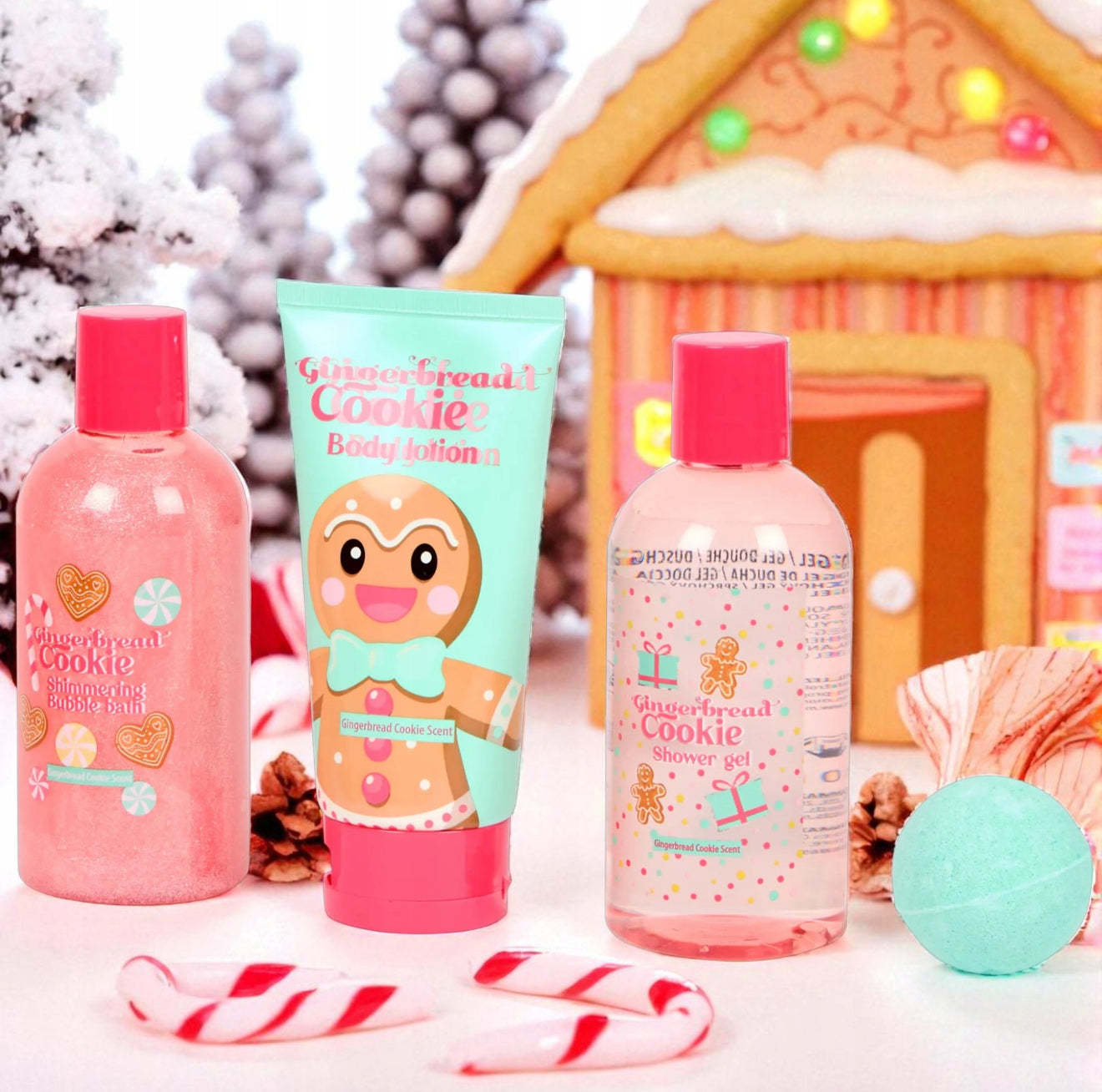 „Gingerbread Cookie“ Kalėdinis kosmetikos rinkinys – rinkinys kūno priežiūrai