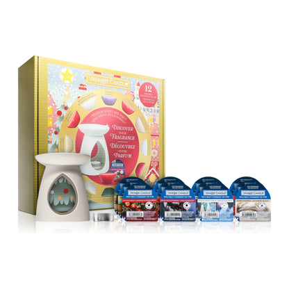 Yankee Candle „Discover Your Fragrance” rinkinys su aromalampa ir 12 vaško kvapais