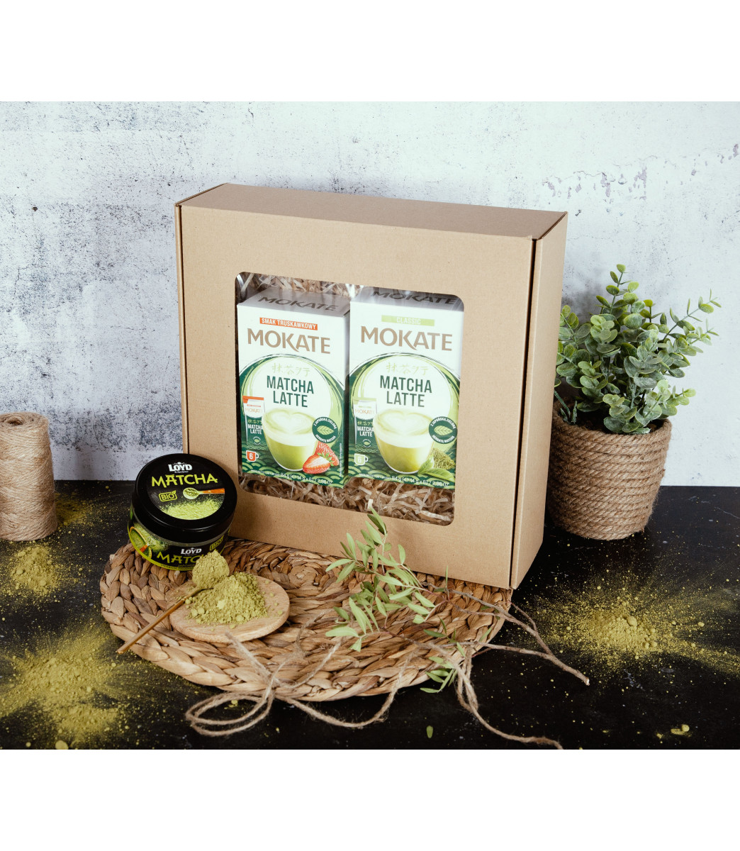 Japoniškos matcha arbatos ir matcha latte dovanų rinkinys