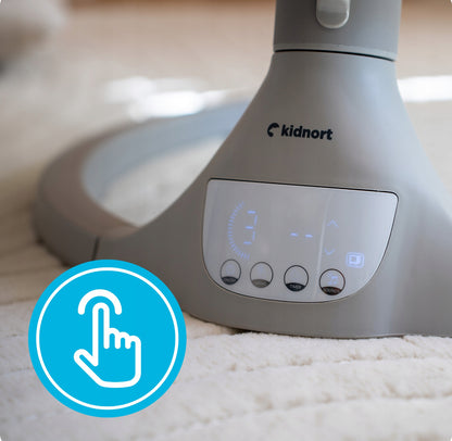 Kidnort - Elektrinis kūdikio gultukas–supynė su „Bluetooth“ ir pulteliu (pilkas)