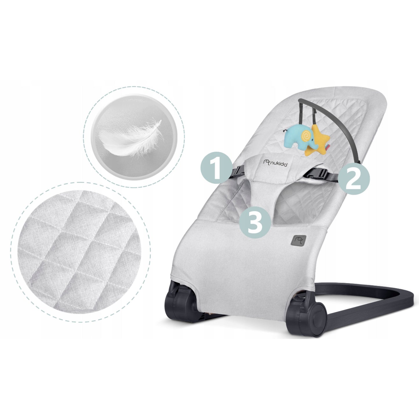 Nukido - Gultukas–supynė 2in1 su žaislais