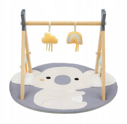 Lavinamasis interaktyvus kilimėlis kūdikiams „Koala“ su medine arka ir žaisliukais