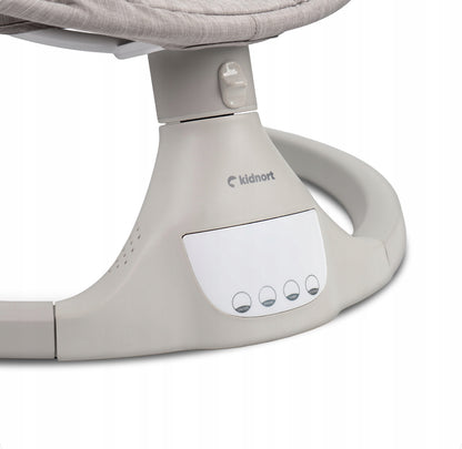 Kidnort - Elektrinis kūdikio gultukas–supynė su „Bluetooth“ ir pulteliu (pilkas)