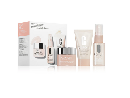 „Clinique Moisture Surge™ Mini Kit“ veido priežiūros dovanų rinkinys