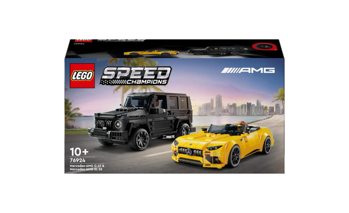 LEGO® Speed Champions Mercedes-AMG G 63 ir Mercedes-AMG SL 63 (76924) – 2 automobilių rinkinys