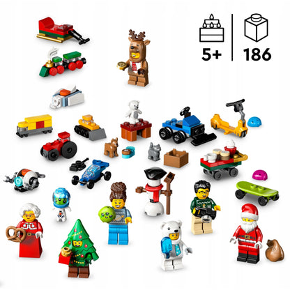 LEGO® City advento kalendorius 2025 – 24 Kalėdinės staigmenos vaikams