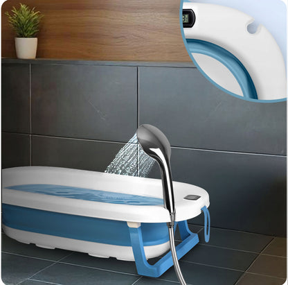 RicoKids - Foldable baby bath with LCD thermometer and soft liner