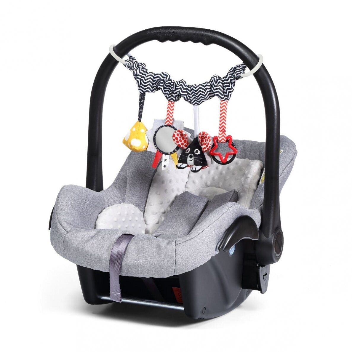 „BabyOno“ kontrastinis sensorinis vėžimėlio -autokėdutės žaislas