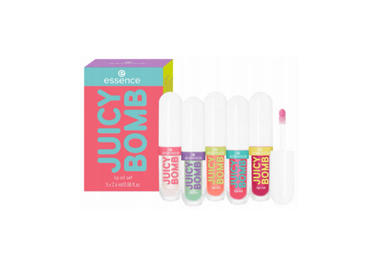 Essence „Juicy Bomb“ lūpų aliejų dovanų rinkinys (5 vnt.)
