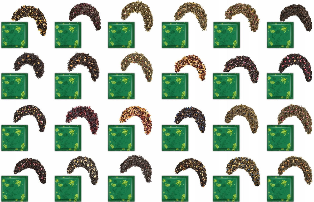 Advento kalendorius su arbata „Green Touch“ – 3D kalėdinė eglutė, 24 skirtingi skoniai
