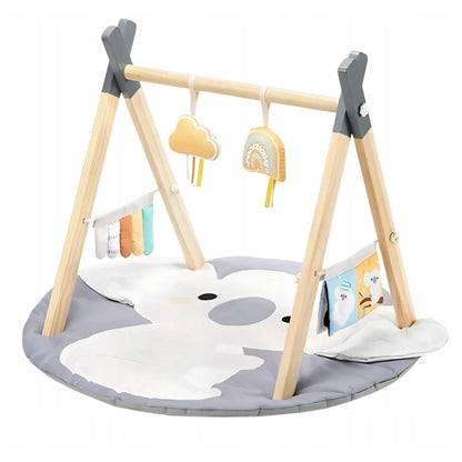 Lavinamasis interaktyvus kilimėlis kūdikiams „Koala“ su medine arka ir žaisliukais