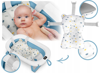 RicoKids - Foldable baby bath with LCD thermometer and soft liner