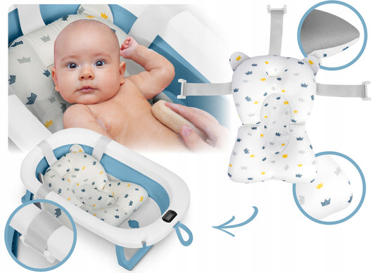RicoKids - Foldable baby bath with LCD thermometer and soft liner
