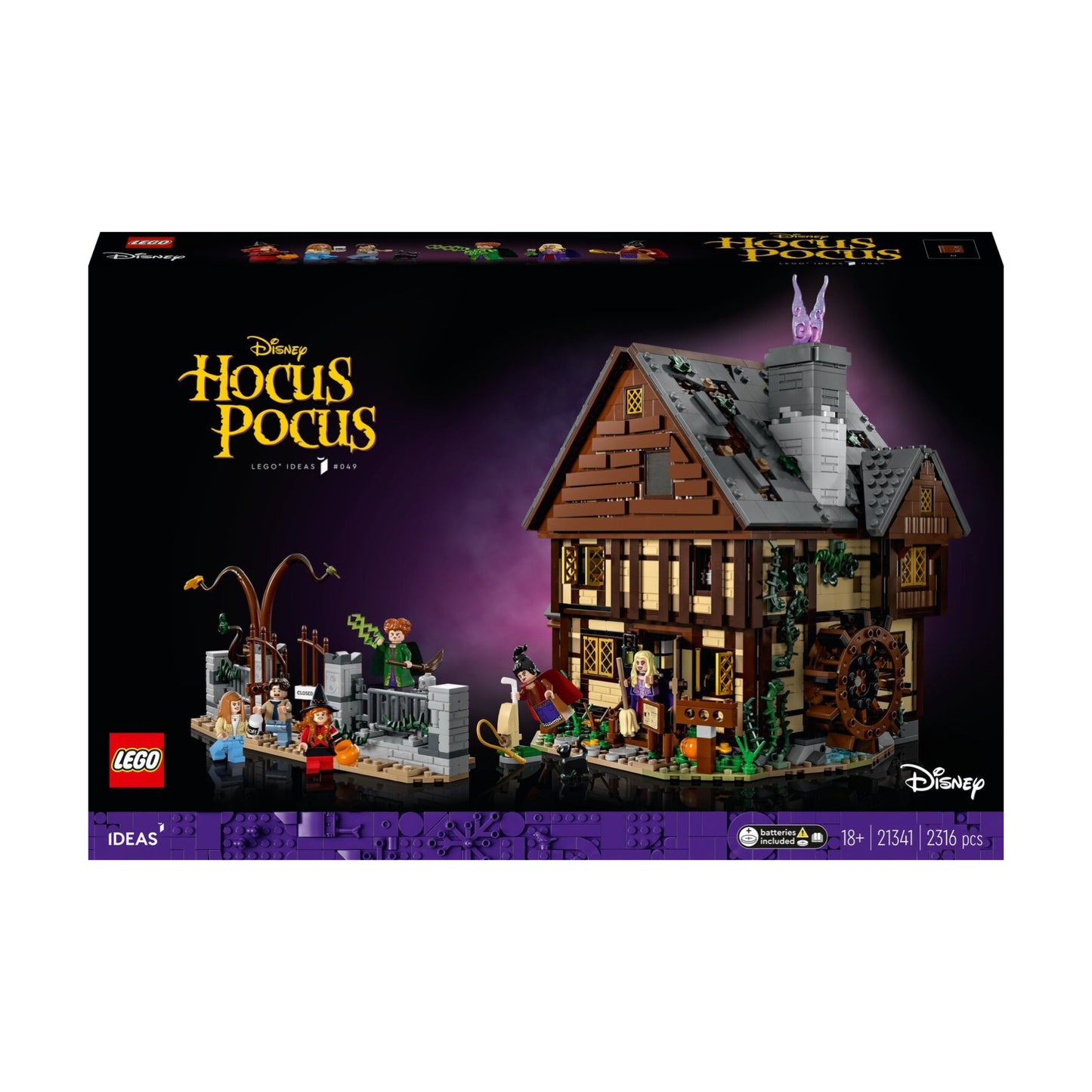 LEGO® Ideas „Disney“ Fokus Pokus“: Sandersonų seserų namas 21341