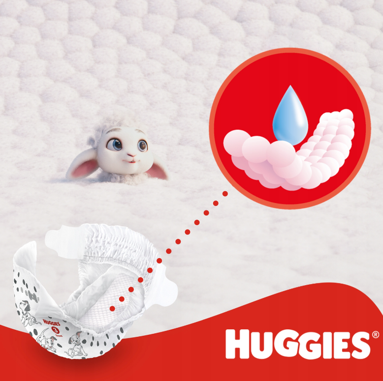 HUGGIES Little Movers Mega Pack 4 (7–18 kg), 66 vnt